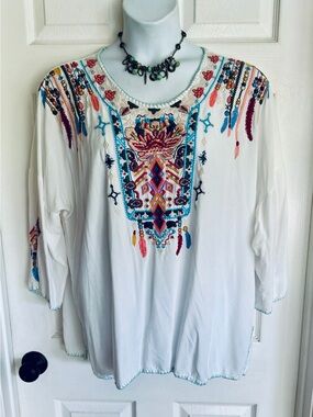 Boho embroidery top